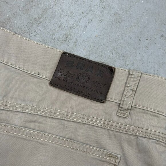 BRAX Cooper Chino Pants Stretch Cotton Trousers Beige 36x29 - Picture 10 of 10
